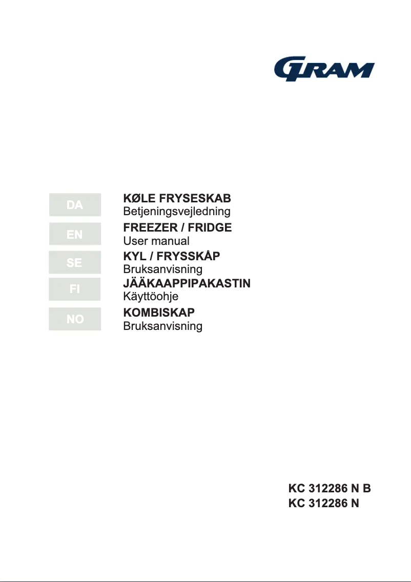 Page n°1 - Manuel utilisateur Gram KC 312286 N B