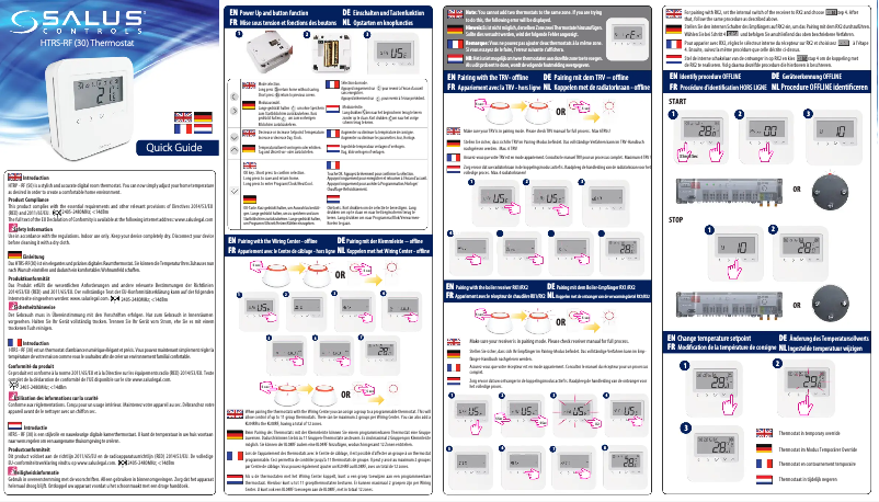 Page 1 de la notice Manuel utilisateur Salus HTRS-RF30