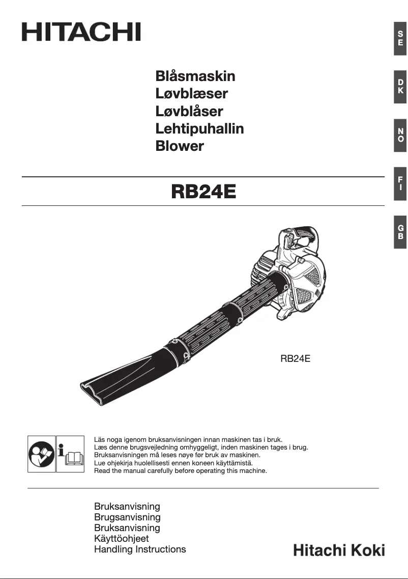 Page 1 de la notice Manuel utilisateur Hitachi RB 24E