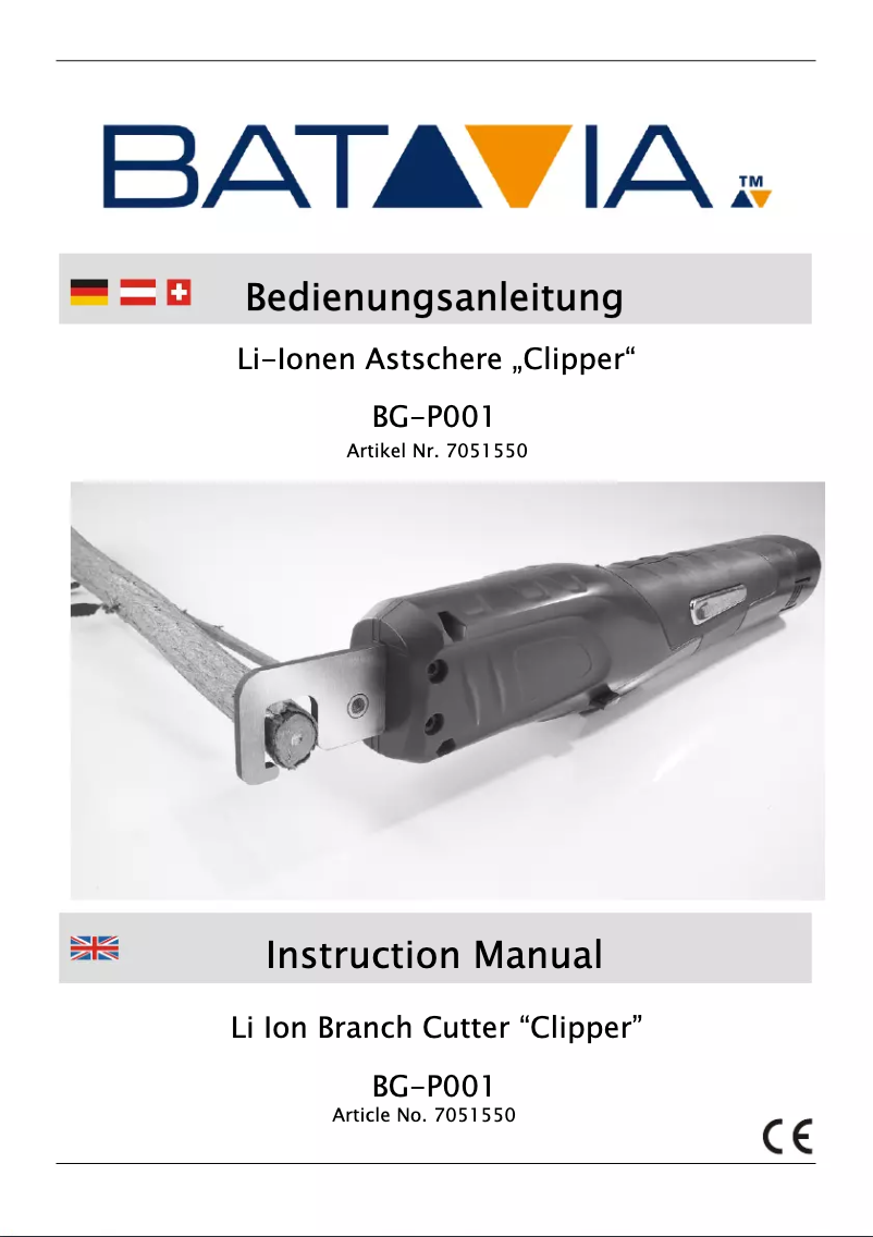 Page 1 de la notice Manuel utilisateur Batavia BG-P001