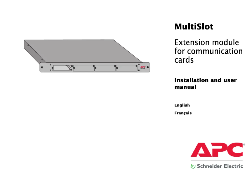 Page n°1 - Manuel utilisateur APC 66057