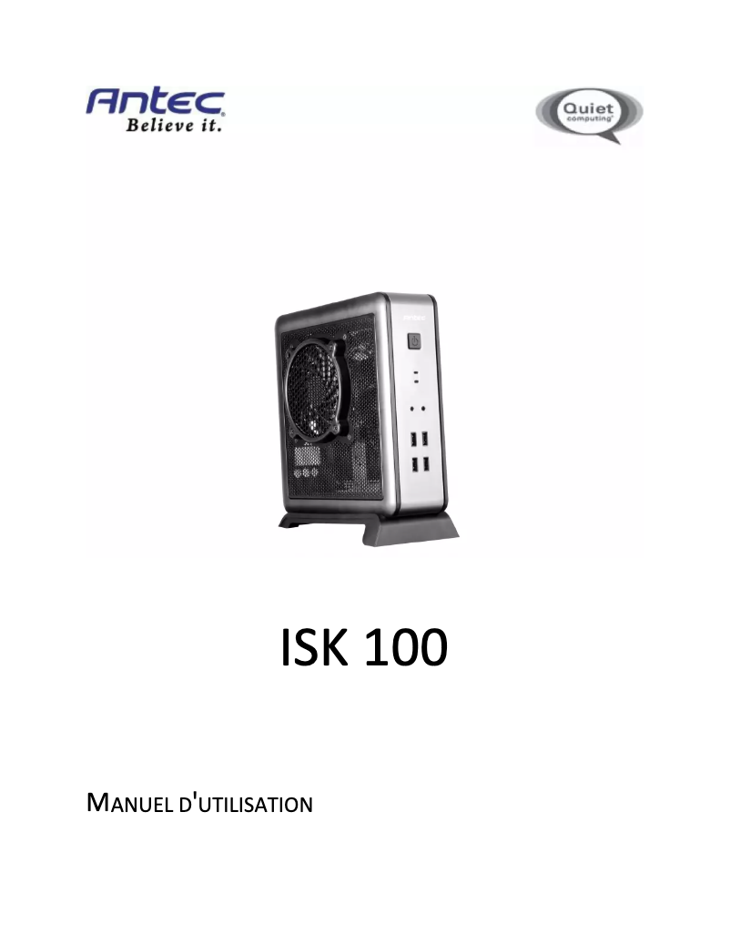 Image de la première page du manuel de l'appareil ISK 100