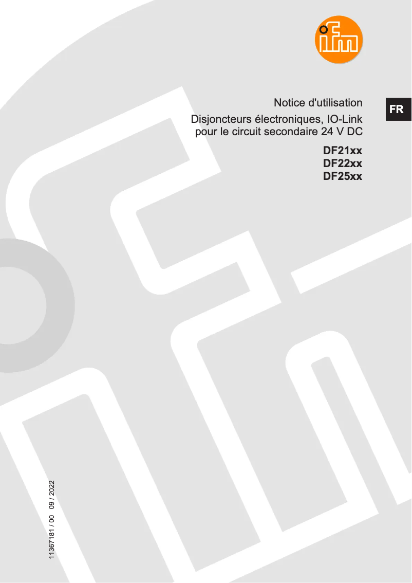 Image de la première page du manuel de l'appareil DF2220