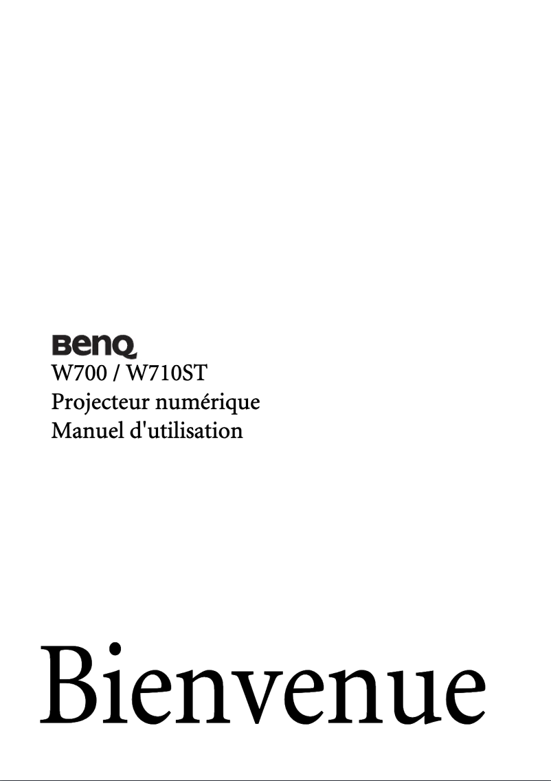 Page n°1 - Manuel utilisateur BenQ W710ST