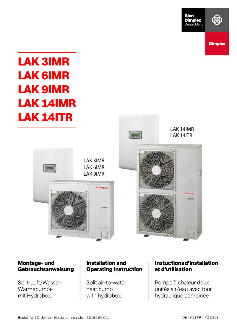 Page n°1 - Manuel utilisateur Dimplex LAK 14ITR