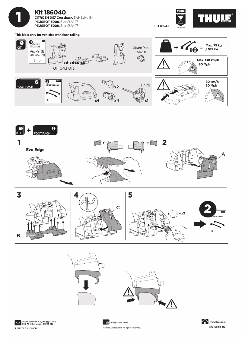 Image de la première page du manuel de l'appareil Kit 186040
