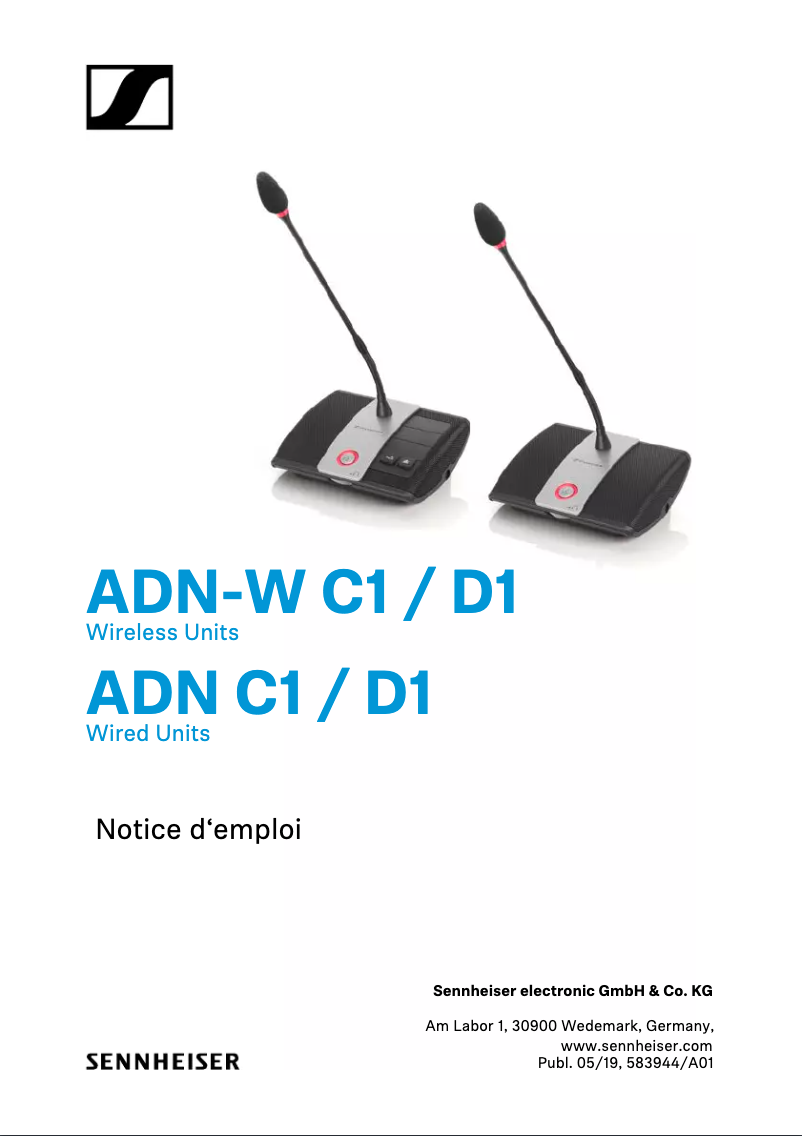 Image de la première page du manuel de l'appareil ADN D1