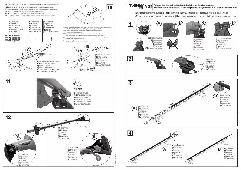 Page 1 de la notice Manuel utilisateur Twinny Load A 23