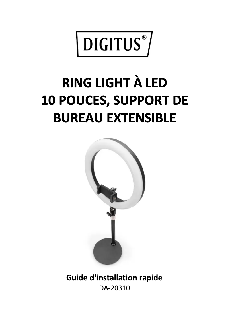 Page 1 de la notice Manuel utilisateur Digitus DA-20310