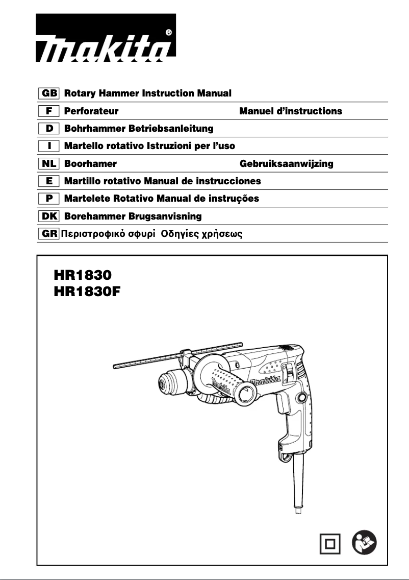 Page 1 de la notice Manuel utilisateur Makita HR1830F