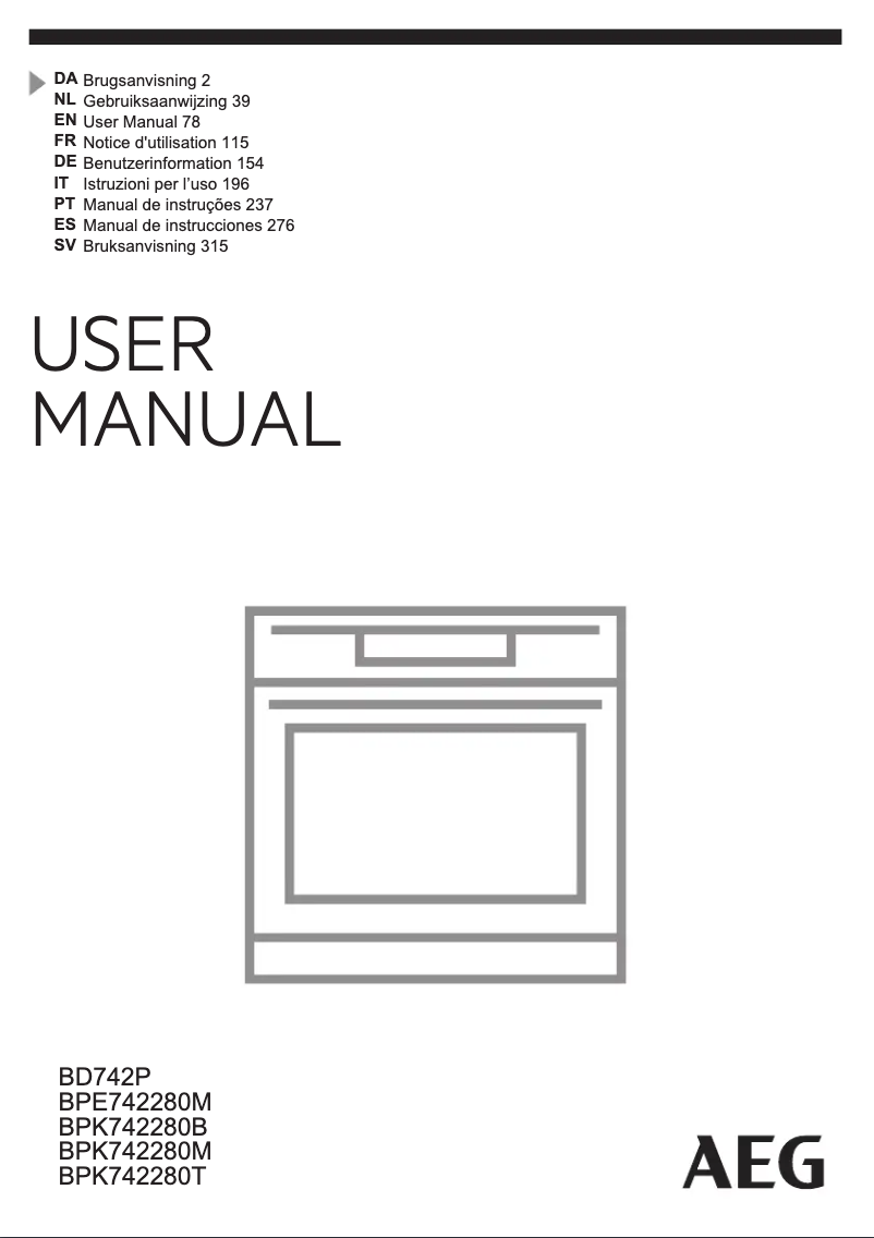 Página 1 del manual Manual de usuario AEG BPK742280B