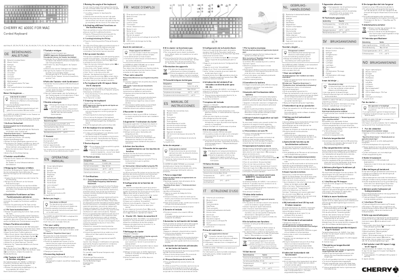 Page 1 de la notice Manuel utilisateur Cherry KC 6000C for Mac