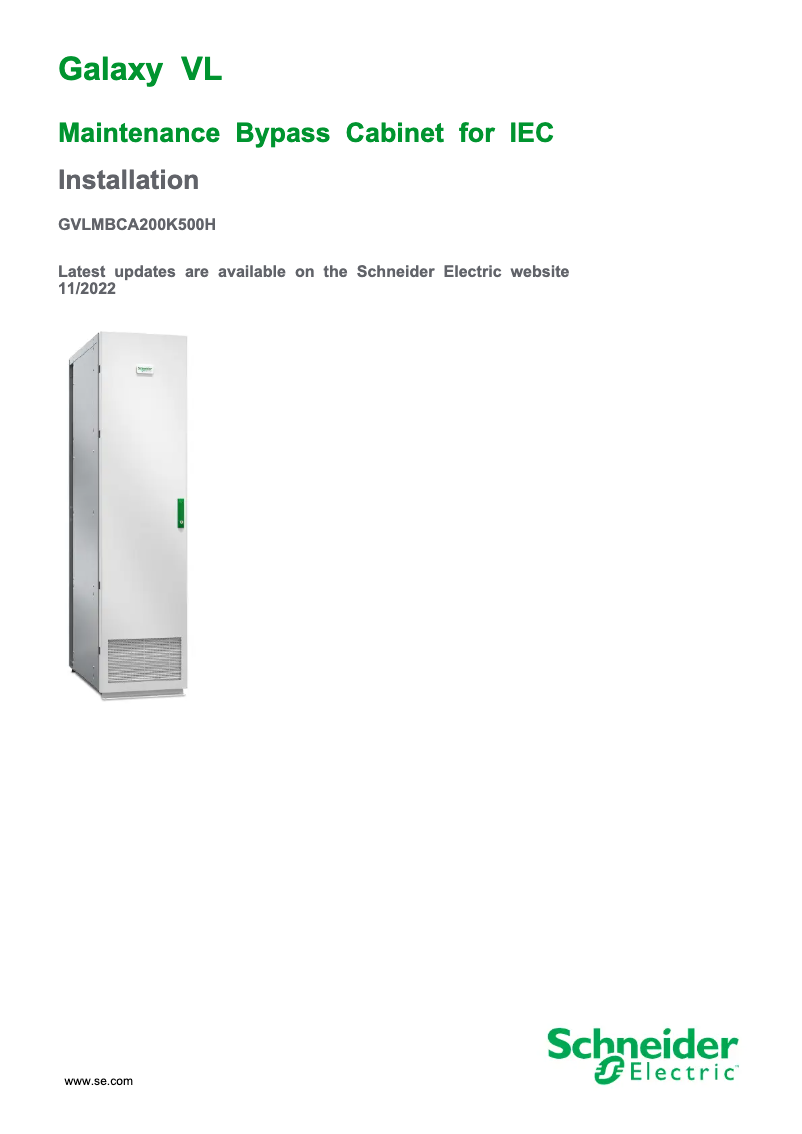 Image de la première page du manuel de l'appareil GVLMBCA200K500H