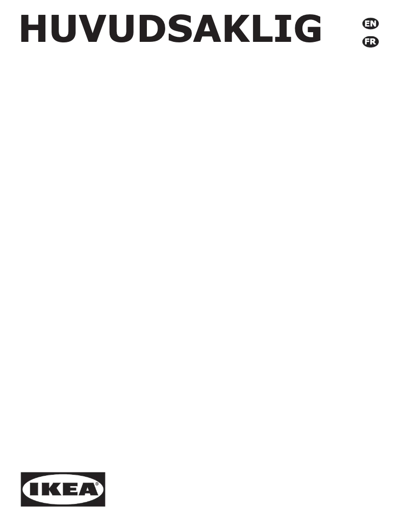 Page 1 de la notice Manuel utilisateur Ikea HUVUDSAKLIG 104.660.03