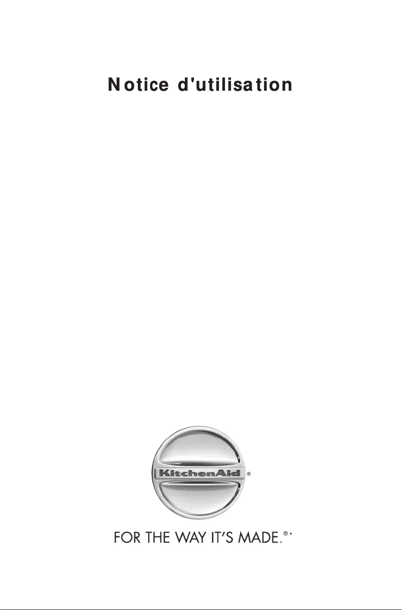 Page n°1 - Manuel utilisateur KitchenAid KRDD 9010