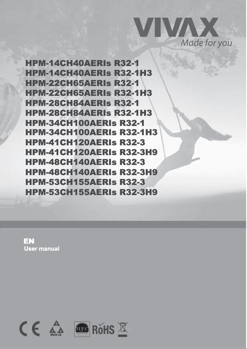 Image de la première page du manuel de l'appareil HPM-48CH140AERIs R32-3