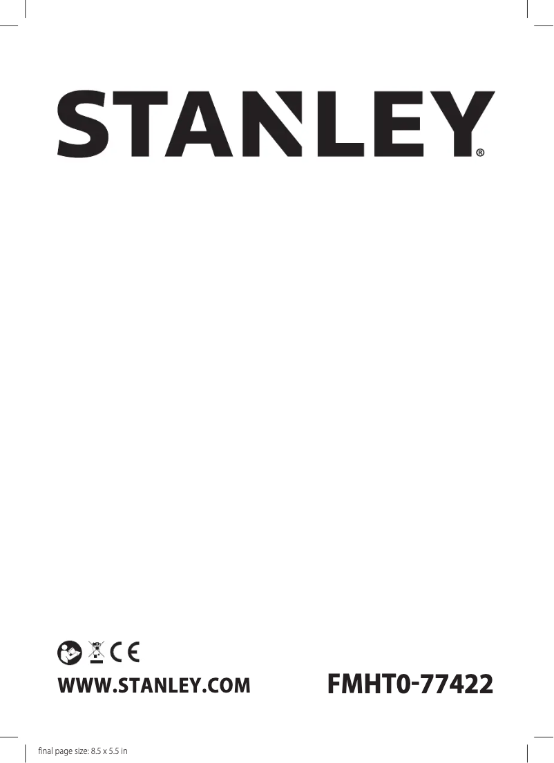 Page n°1 - Manuel utilisateur Stanley FatMax FMHT0-77422