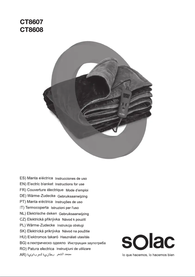 Page 1 de la notice Manuel utilisateur Solac CT8607