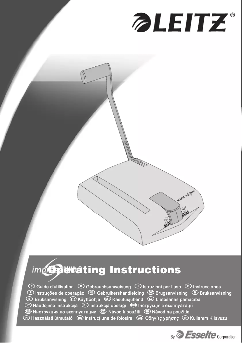 Page 1 de la notice Manuel utilisateur Leitz impressBIND 140