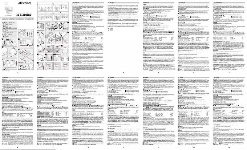 Page 1 de la notice Manuel utilisateur Steinel IS 2140 ECO