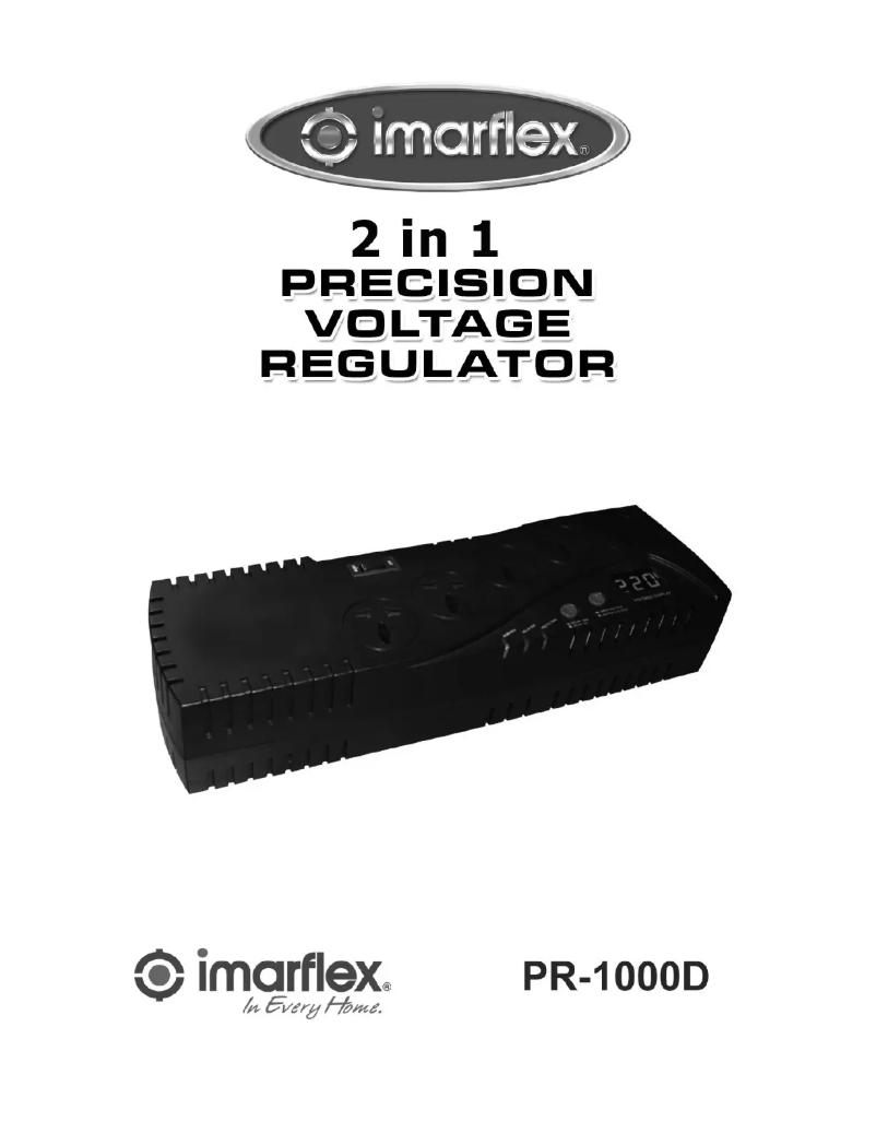 Image de la première page du manuel de l'appareil PR-2000D