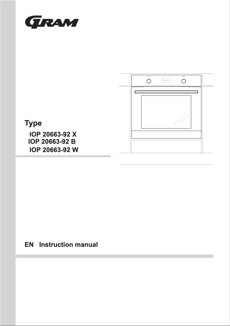 Page n°1 - Manuel utilisateur Gram IOP 20663-92 B