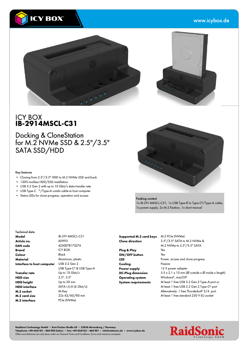 Imagen de la primera página del manual del dispositivo IB-2914MSCL-C31