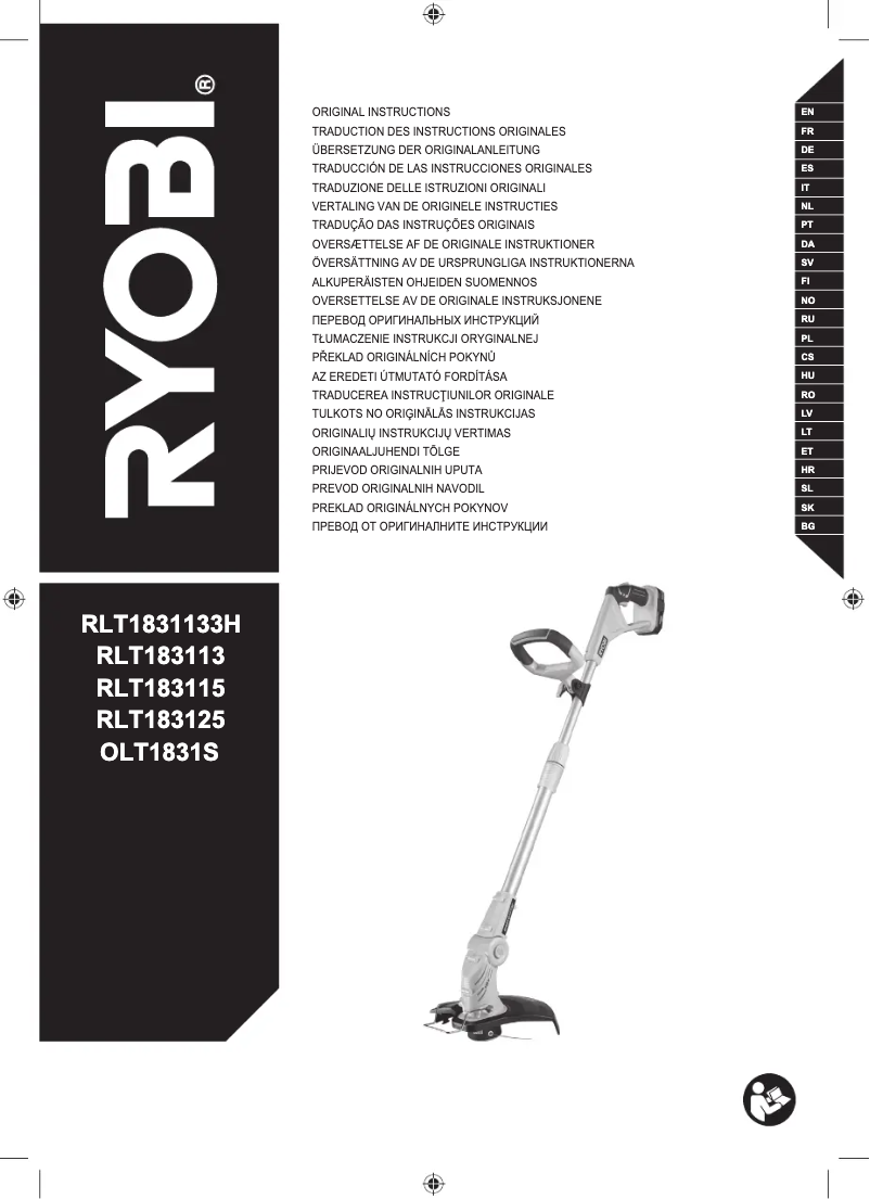 Página 1 del manual Manual de usuario RYOBI OLT1831S