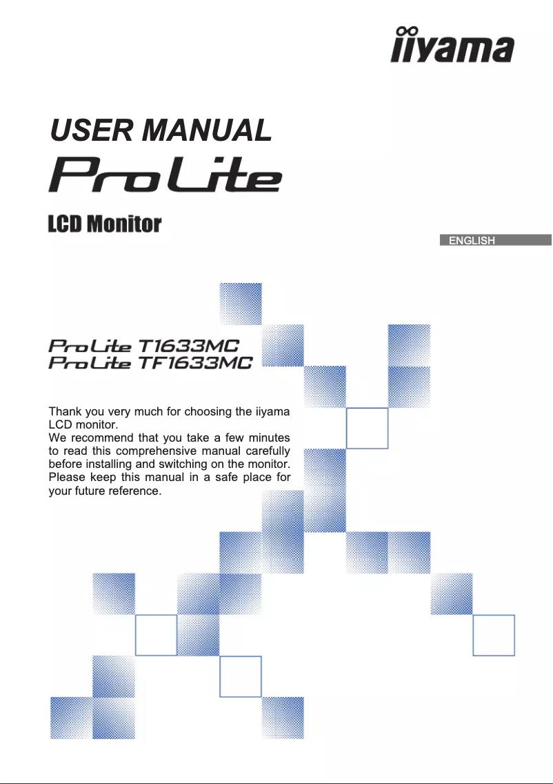 Image de la première page du manuel de l'appareil ProLite TF1633MSC