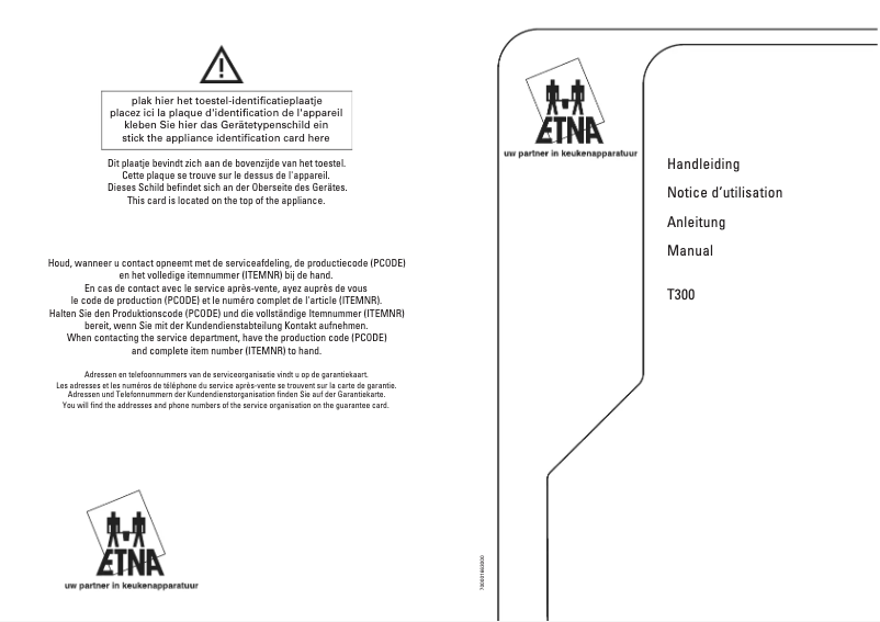 Page 1 de la notice Manuel utilisateur Etna T300