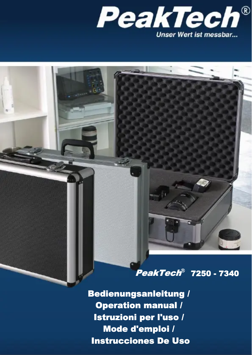 Página 1 del manual Manual de usuario PeakTech 7300