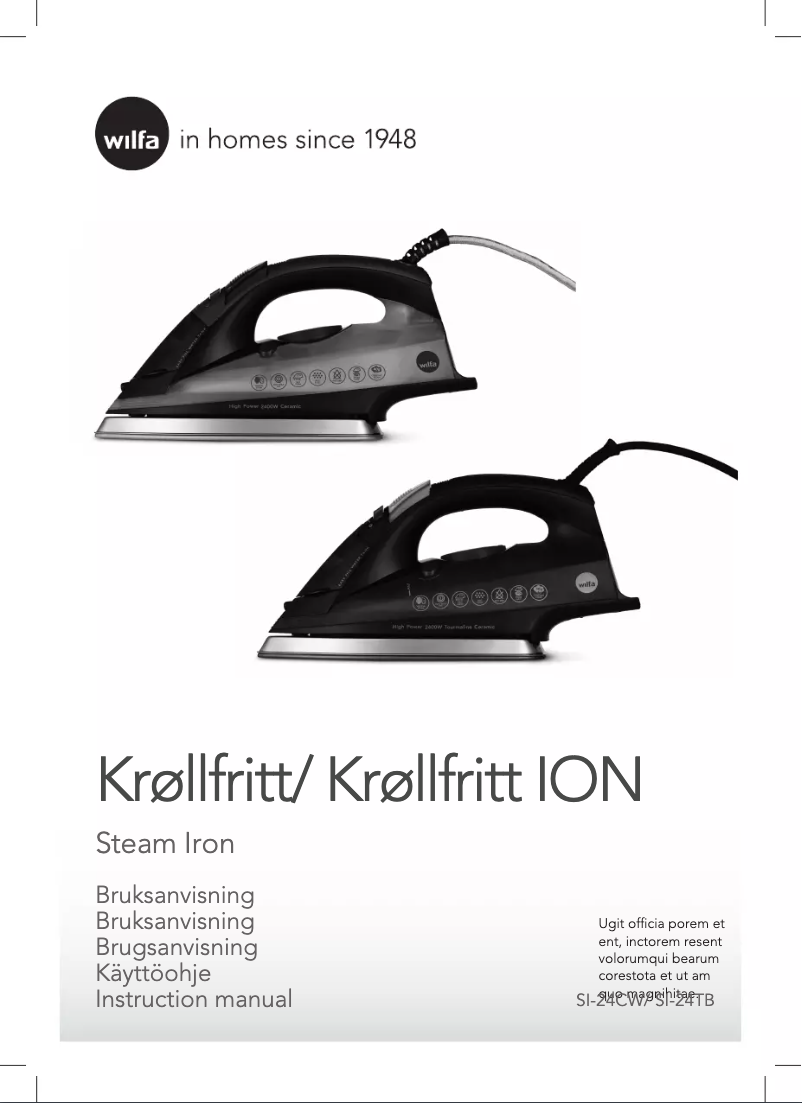 Image de la première page du manuel de l'appareil SI-24TB