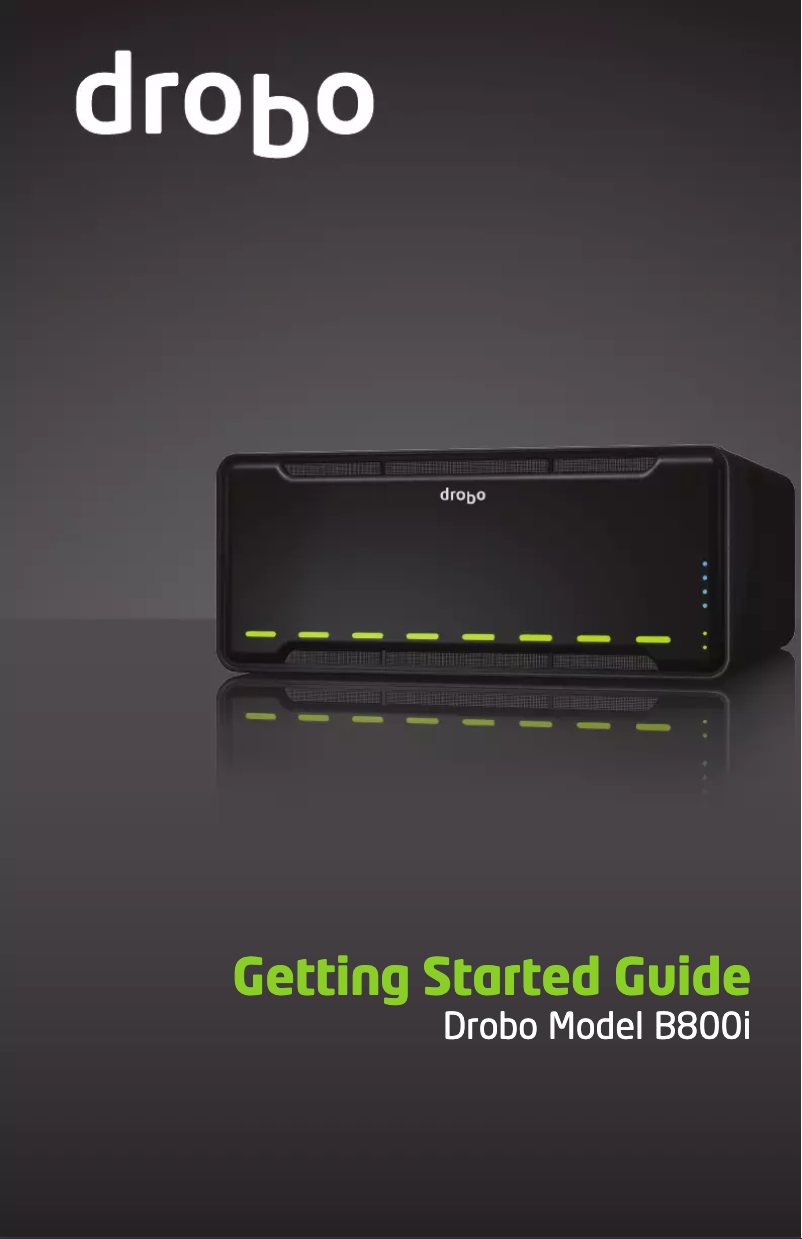 Página 1 del manual Manual de usuario Drobo B800i