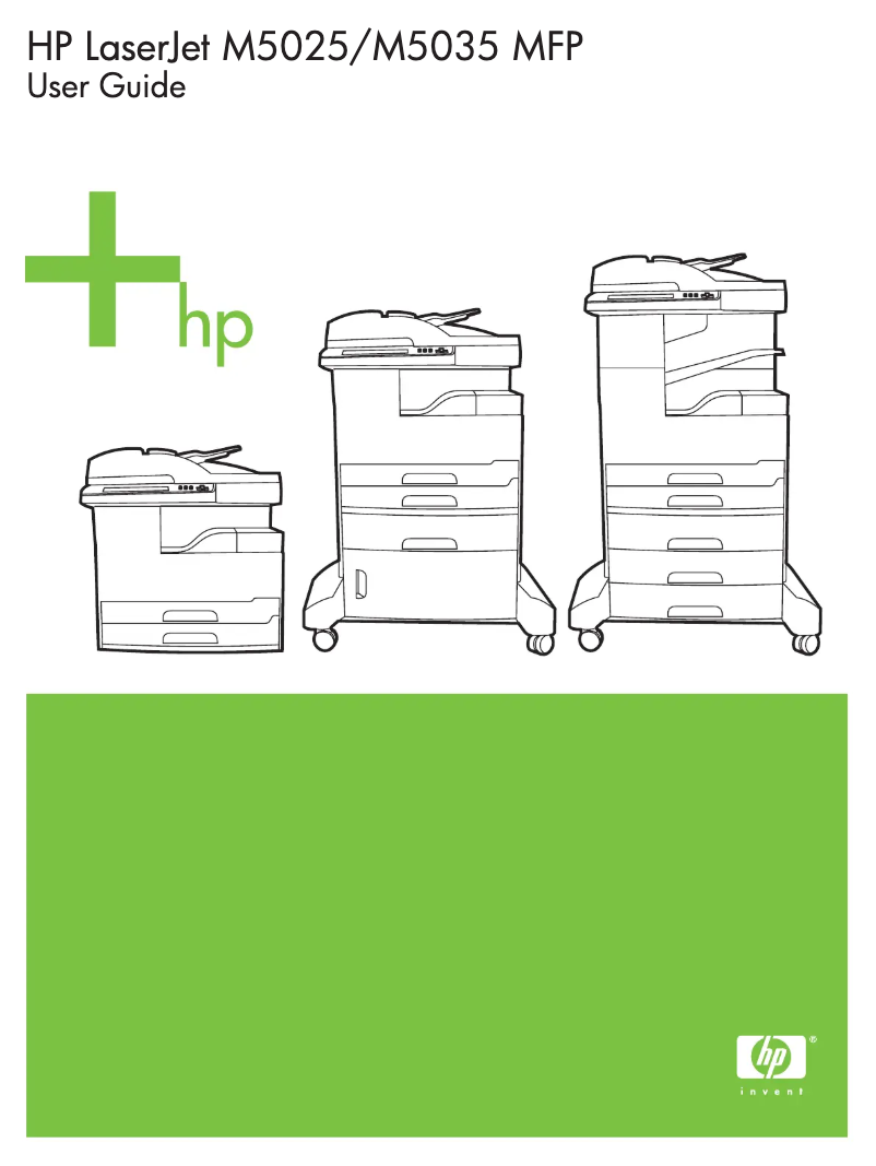 Imagen de la primera página del manual del dispositivo LaserJet M5035X