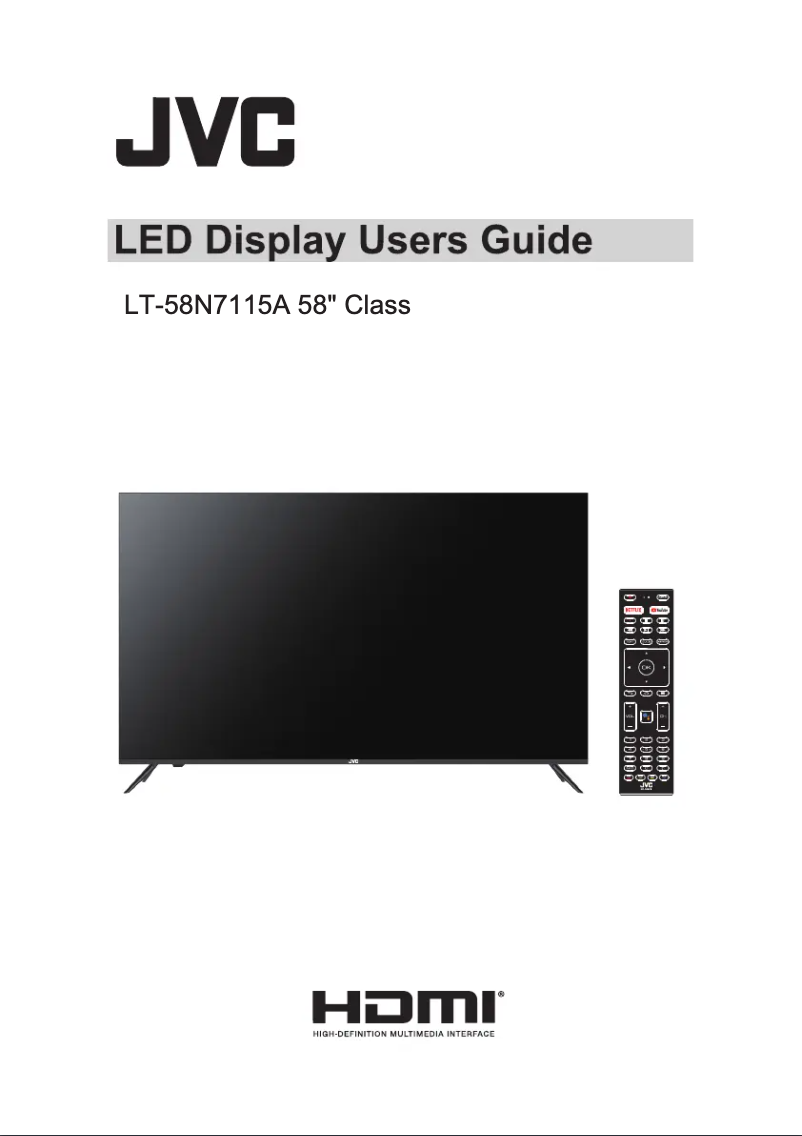 Image de la première page du manuel de l'appareil LT-58N7115A