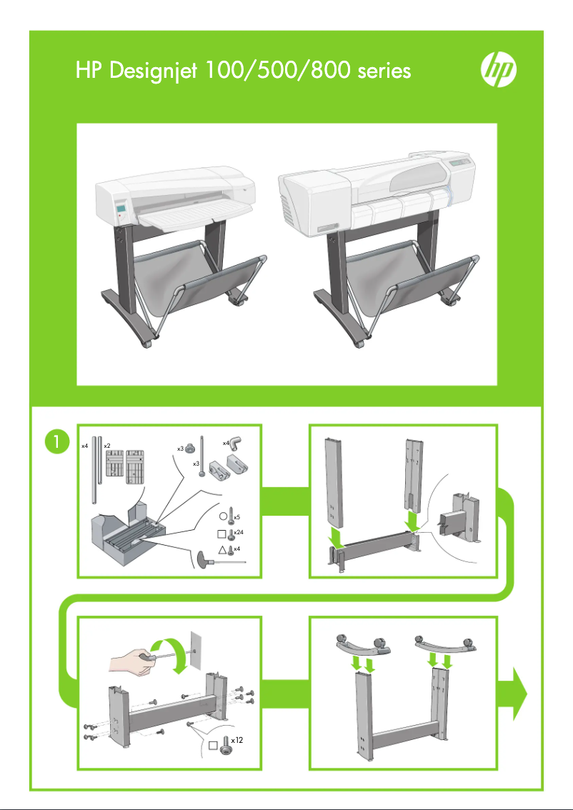 Page 1 de la notice Instructions / montage HP DesignJet 800