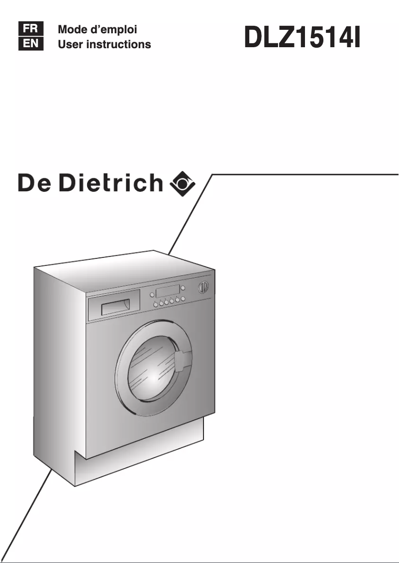 Page 1 de la notice Manuel utilisateur De Dietrich DLZ1514I