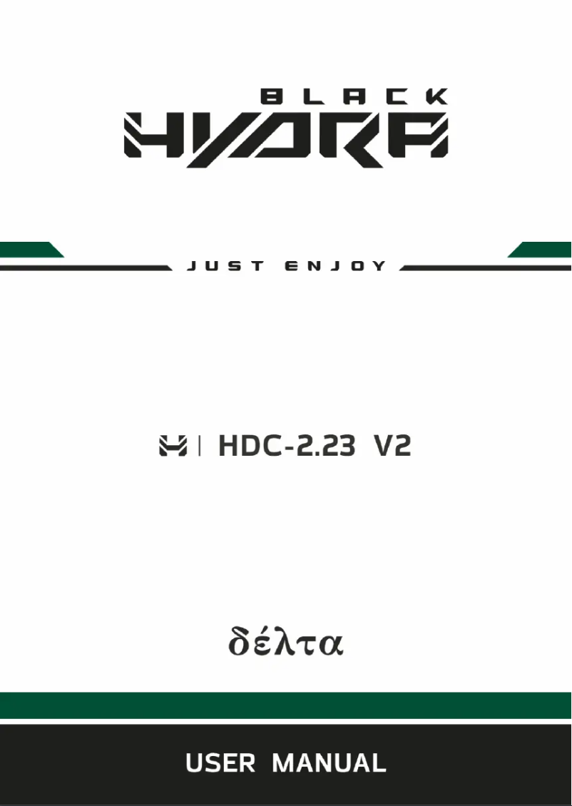 Page 1 de la notice Manuel utilisateur Black Hydra HDC-2.23 V2