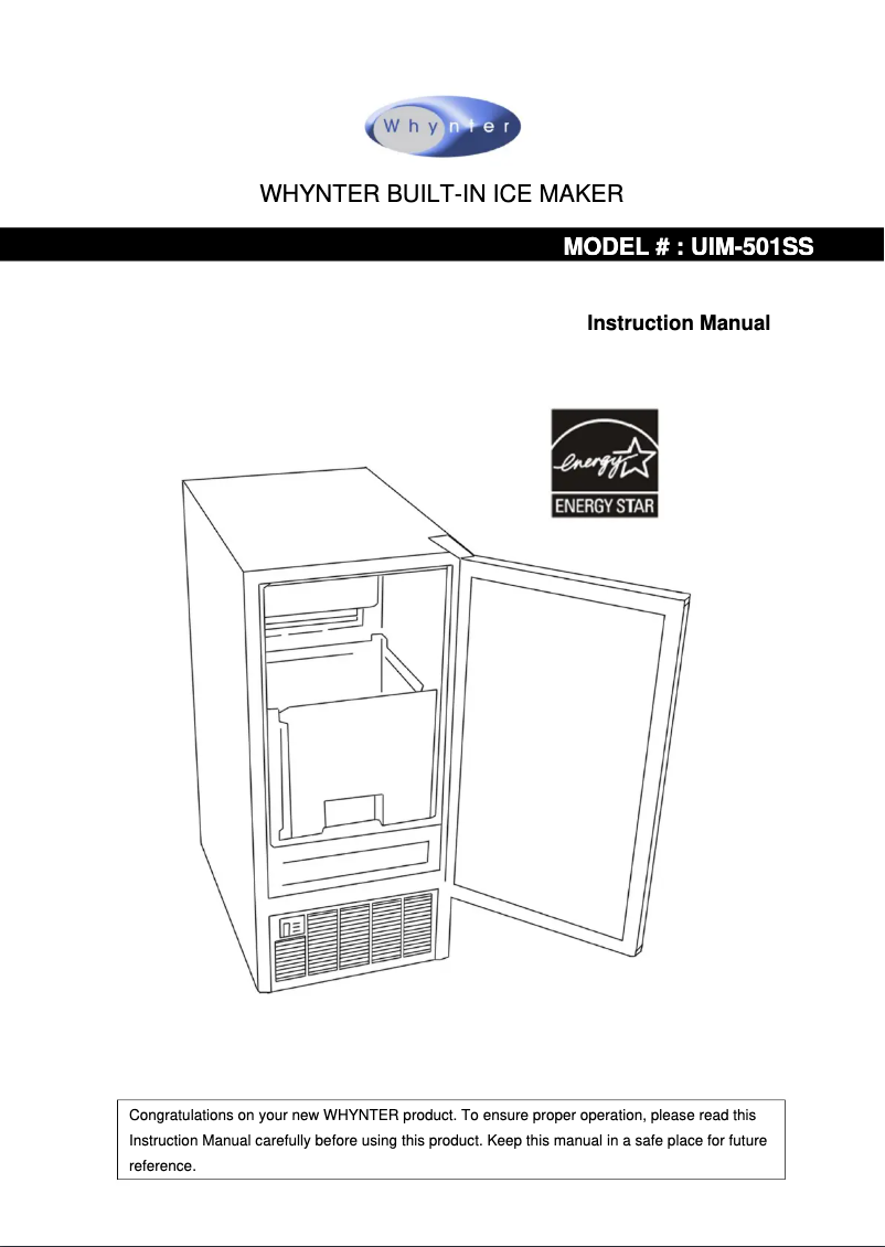 Image de la première page du manuel de l'appareil UIM-501SS
