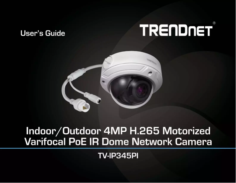 Page n°1 - Manuel utilisateur TRENDnet TV-IP345PI