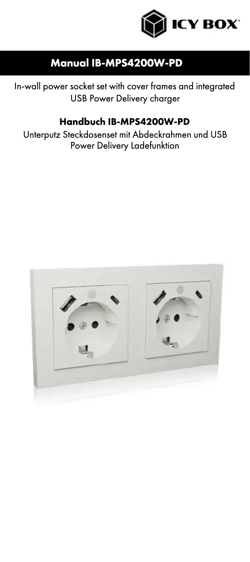 Page n°1 - Manuel utilisateur Icy Box IB-MPS4200W-PD