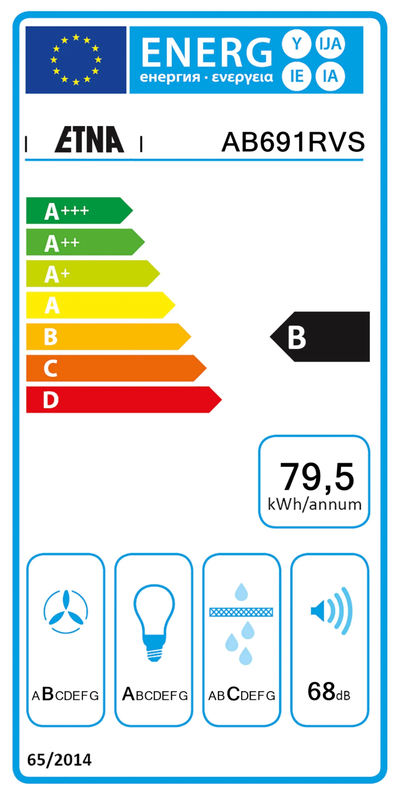 Page n°1 - Label énergétique Etna AB790RVS