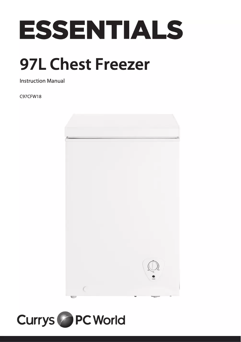 Page 1 de la notice Manuel utilisateur Currys Essentials C97CFW18