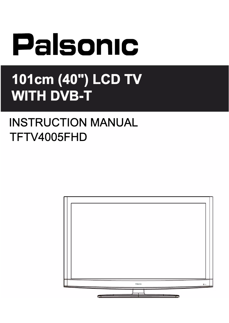 Page n°1 - Manuel utilisateur Palsonic TFTV4005FHD