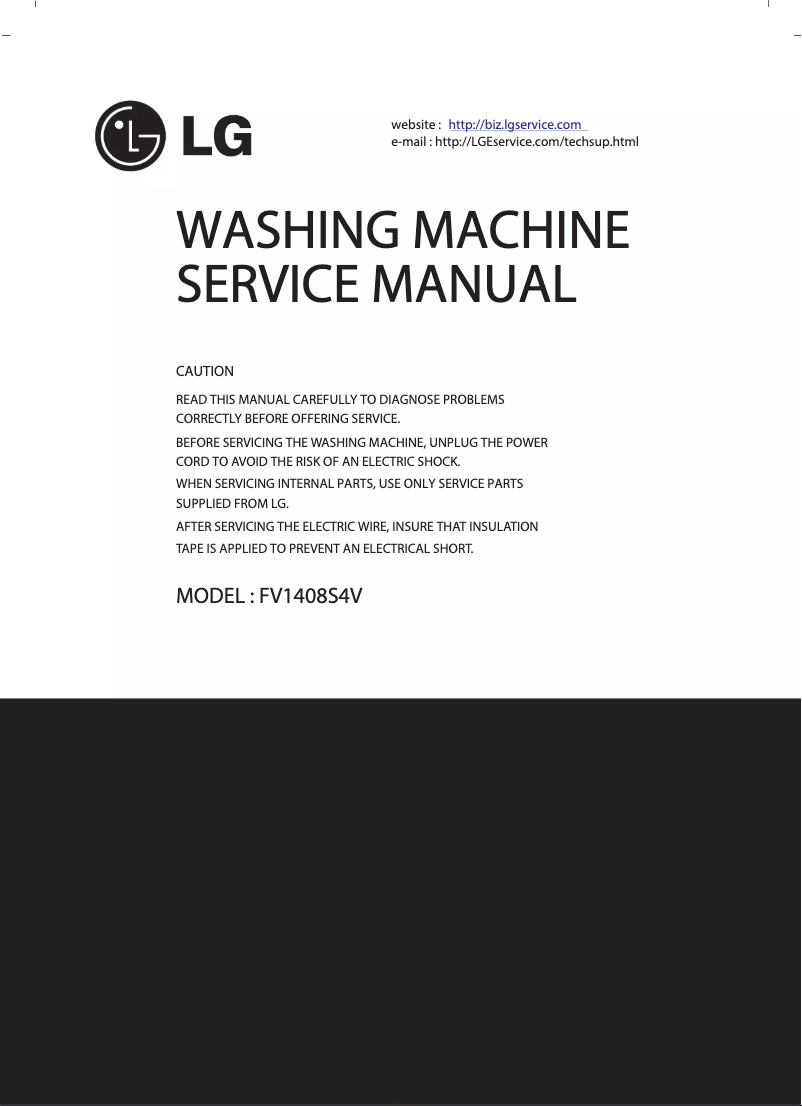 Page n°1 - Manuel utilisateur LG FV1408S4V