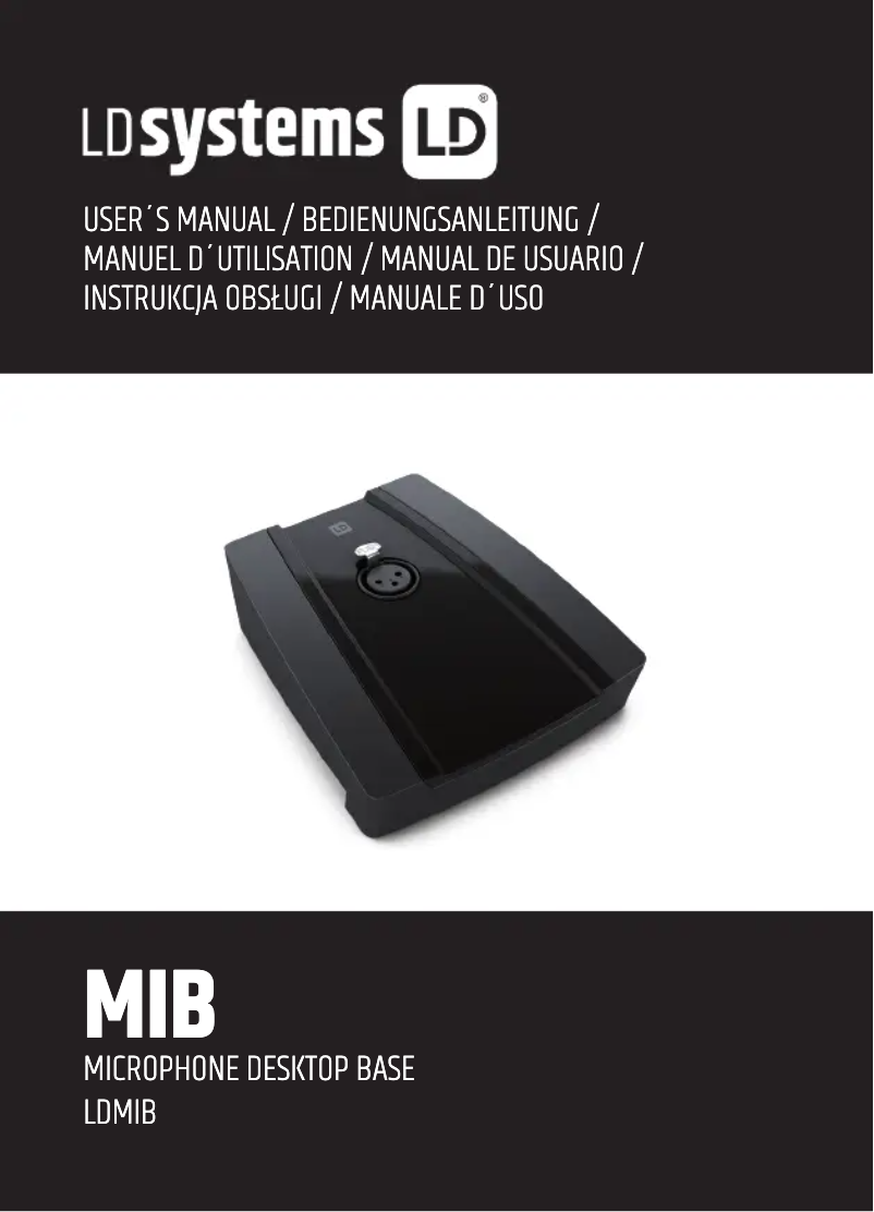 Imagen de la primera página del manual del dispositivo MIB