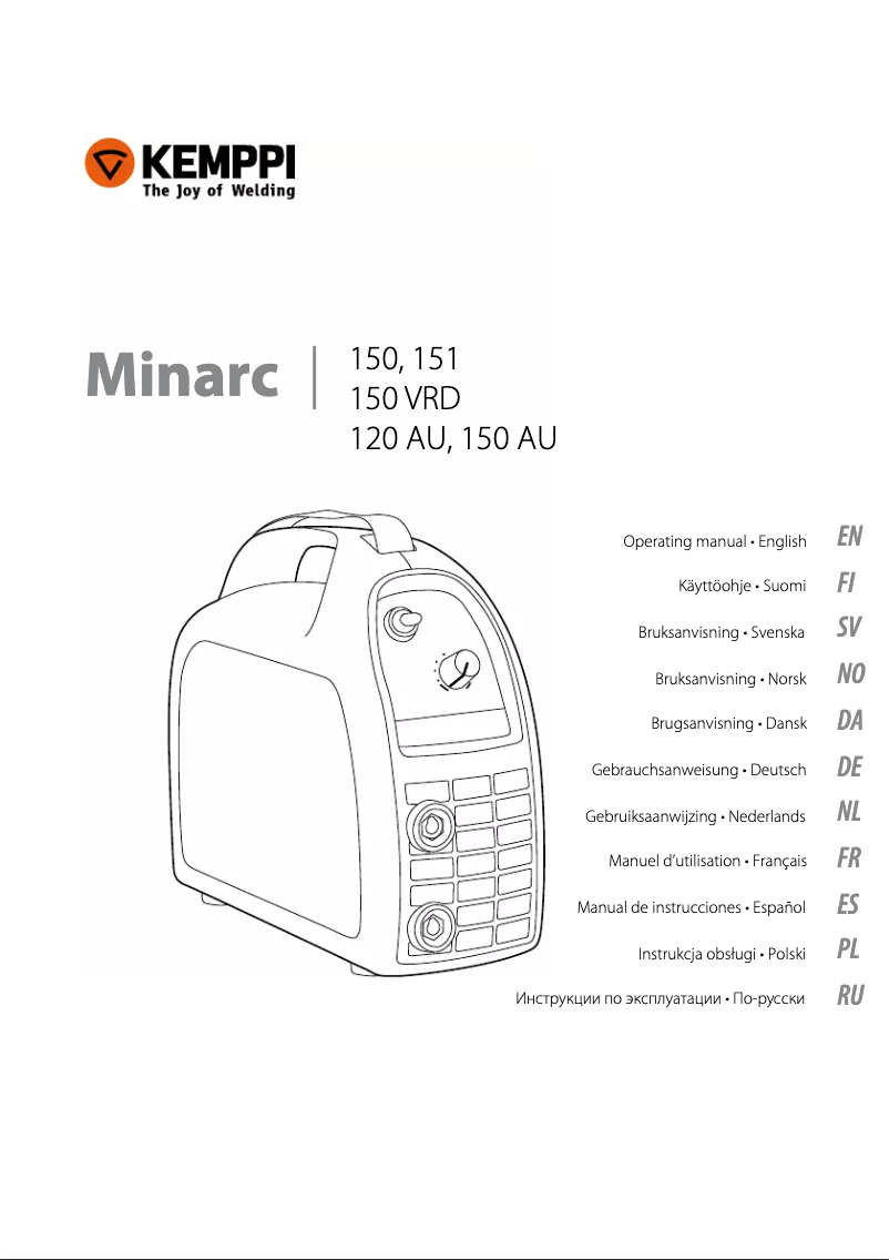 Page 1 de la notice Manuel utilisateur Kemppi Minarc 150