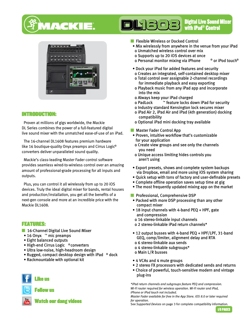 Image de la première page du manuel de l'appareil DL1608