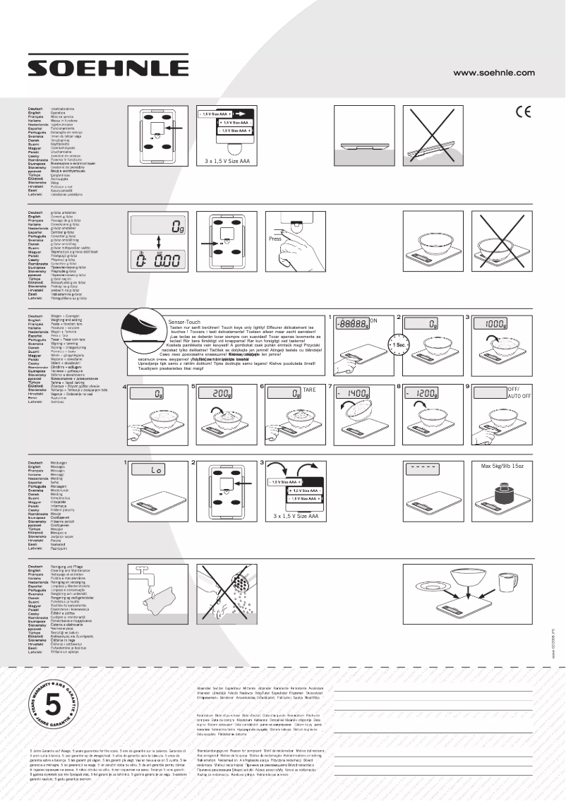 Page 1 de la notice Manuel utilisateur Soehnle 66119