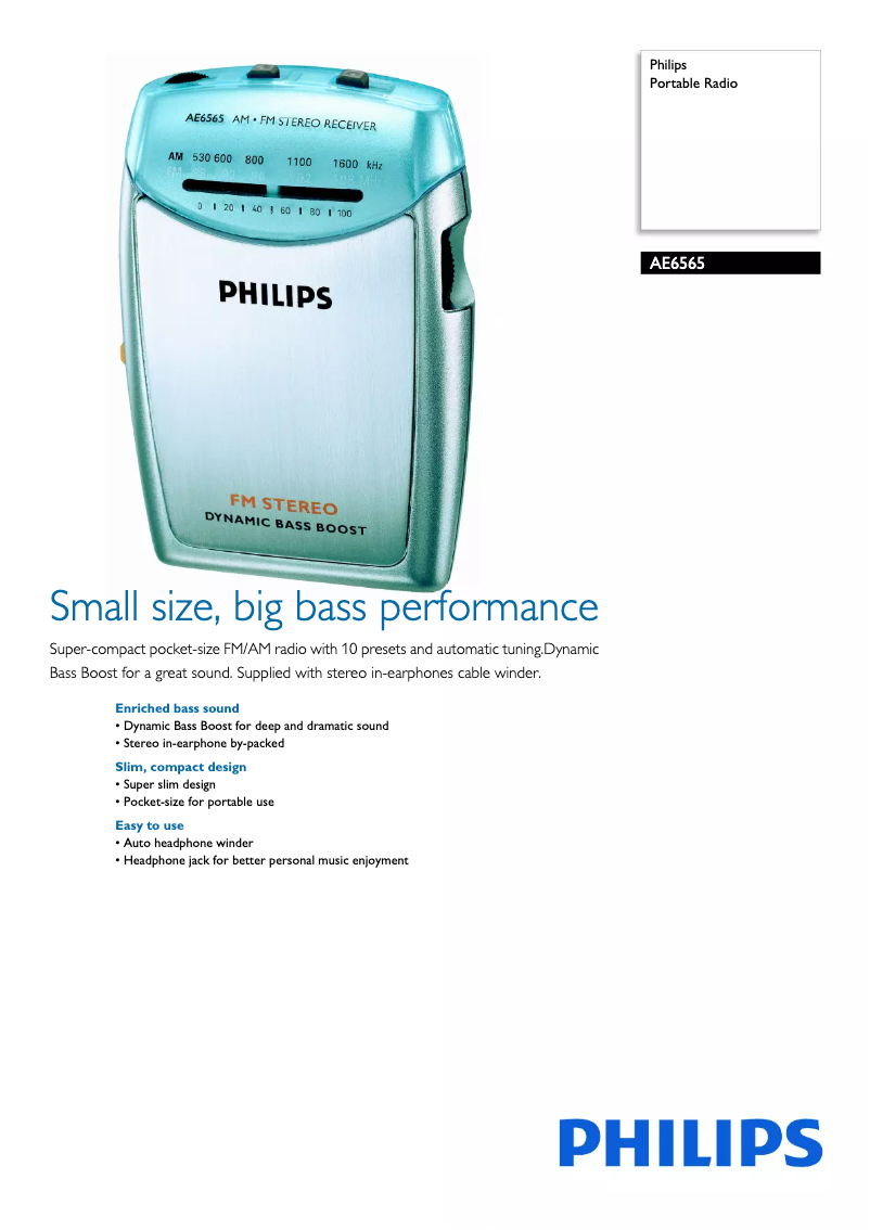 Image de la première page du manuel de l'appareil AE6565